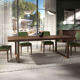 Tavolo Moderno In Noce Naturale Collezione Modigliani Piombini Mobili Artigianali Italiani 8230/240
